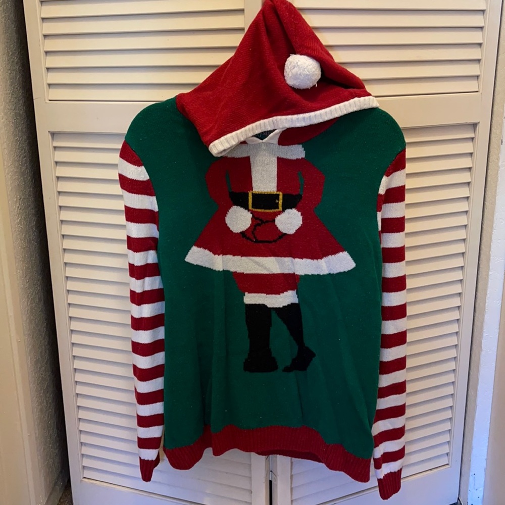 Woman’s Ugly Sweater with Hoodie